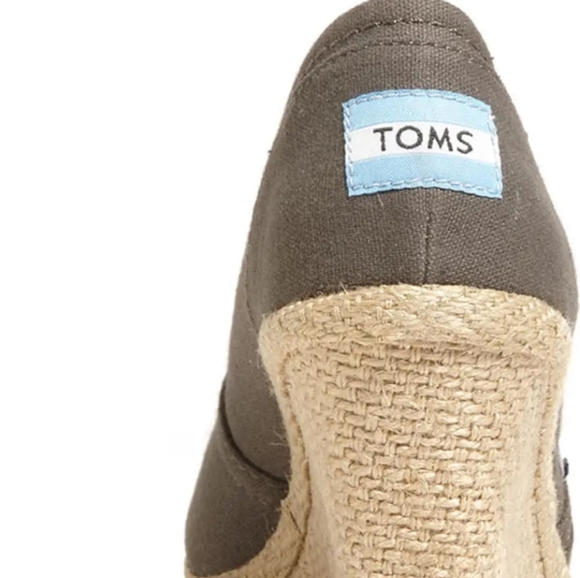 Toms Calypso Espadrille Wedges Sz 11 Wide - Picture 1 of 5